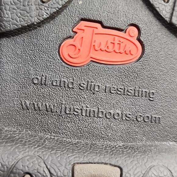 JUSTIN CAPPIE BOMBER DRIVING MOCC STEEL TOE WORK SHOES MENS 7.5W main image 8